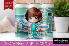 Male Nurse Tumbler Wrap - Medical Tumbler PNG Sublimation Product Image 1