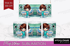 Male Nurse Mug Wrap - Medical Mug PNG Sublimation Product Image 1