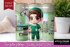 Male Nurse Tumbler Wrap - Medical Tumbler PNG Sublimation Product Image 1