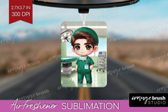 Male Nurse Air Freshener PNG - Medical PNG Sublimation Product Image 1