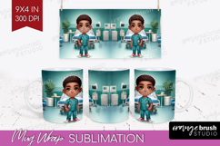 Male Nurse Mug Wrap - Medical Mug PNG Sublimation Product Image 1
