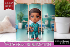 Male Nurse Tumbler Wrap - Medical Tumbler PNG Sublimation Product Image 1