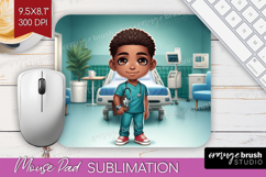 Male Nurse Mouse Pad Sublimation - Medical Mousepad PNG Product Image 1