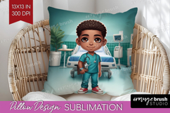 Male Nurse Pillow Sublimation - Medical Pillow Cover PNG Product Image 1