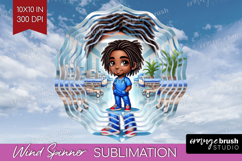 Male Nurse Wind Spinner Sublimation PNG - Medical Round Product Image 1