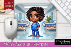 Male Nurse Mouse Pad Sublimation - Medical Mousepad PNG Product Image 1