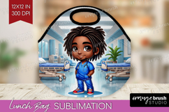 Male Nurse Lunch Bag - Medical Lunch Bug PNG Sublimation Product Image 1