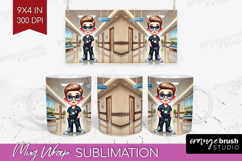 Male Nurse Mug Wrap - Medical Mug PNG Sublimation Product Image 1