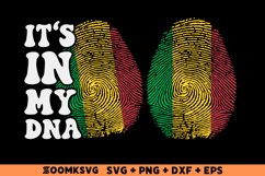 It's in my DNA Mali Flag Fingerprint Sublimation PNG, SVG Product Image 1