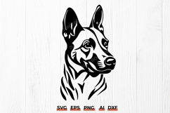 Belgian Malinois SVG | K9 Dog Head Clipart for Cricut PNG Product Image 1