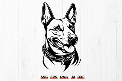 Belgian Malinois SVG with Collar Tactical Dog Cut File DXF Product Image 1