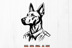Belgian Malinois Soldier SVG Military Dog Cricut Cut File Product Image 1