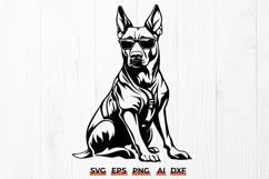 Cool Belgian Malinois SVG Sunglasses Dog Clipart, Dog Breed Product Image 1