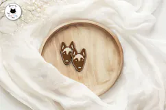 Belgian Malinois Dog Stud Earrings | Dog Laser Cut SVG Product Image 4