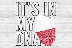 It's in my DNA Malta Flag Fingerprint PNG Sublimation Product Image 1