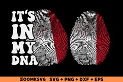 It's in my DNA Malta Flag Fingerprint Sublimation PNG, SVG Product Image 1