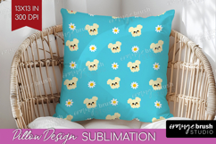 Maltese Dog Pillow Sublimation Cute Chibi Puppy Pillow Cover Product Image 1