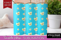 Maltese Dog Tumbler Wrap Cute Chibi Puppy Tumbler PNG Product Image 1