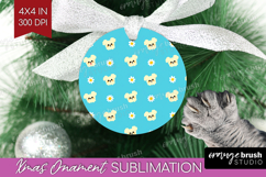 Maltese Dog Ornament PNG Cute Chibi Puppy PNG Sublimation Product Image 1