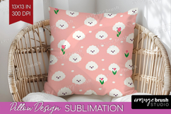 Maltese Dog Pillow Sublimation Cute Chibi Puppy Pillow Cover Product Image 1