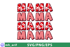 Mama Mom Mother Trendy PNG SVG T-shirt Design Product Image 1