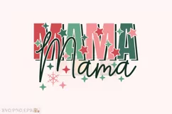 Mama Christmas SVG T-shirt Design. Christmas shirt Product Image 1