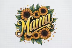 Sublimation PNG, Mama Sunflower Cow Print, Mama Sunflower, Product Image 2