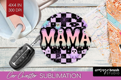 Mama Halloween Car Coaster Spooky Season Coaster PNG Product Image 1
