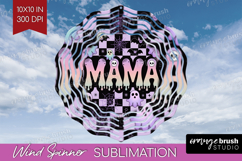 Mama Halloween Wind Spinner Sublimation PNG Spooky Season Product Image 1