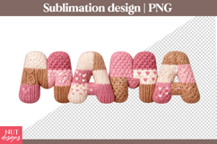 Mama Sublimation Patterned Knit Yarn Mama Mothers Day Product Image 1