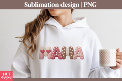 Mama Sublimation Knitted Mama Letters PNG Mothers Day Product Image 2