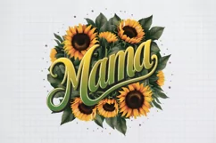 Sublimation PNG, Mama Sunflower Cow Print, Mama Sunflower, Product Image 1