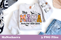 Cute Halloween Mama Sleeve Sublimation | Little Boos Ghost Product Image 1