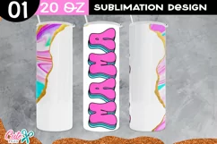  Fluid art Sublimation tumbler for mother day