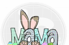 Mama Mini Bunny Png, Mom Baby Png Easter Design Sublimation Product Image 2