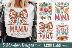 Boho Mama Western PNG Sublimation 4 Designs Product Image 2