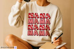 Mama Mom Mother Trendy PNG SVG T-shirt Design Product Image 3