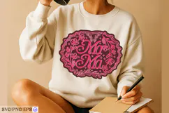 Mama Mother Wreath PNG SVG T-shirt Design Product Image 3