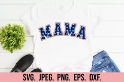 MAMA Varsity SVG - USA Flag SVG - Independence July 4th SVG Product Image 3
