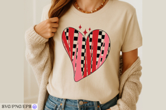 Retro Mama Love Heart Valentines Day SVG PNG T-shirt Design Product Image 4