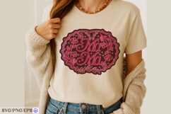 Mama Mother Wreath PNG SVG T-shirt Design Product Image 4