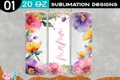 Flower Tumbler Wrap Sublimation Bundle Product Image 4