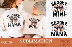 Coquette Halloween Mama and Mini PNG being used as Halloween Shirts by Mama and Mini Print