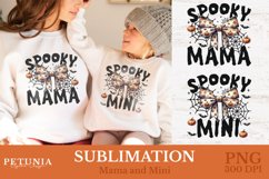 Coquette Halloween Mama and Mini PNG being used as Halloween Shirts by Mama and Mini Print