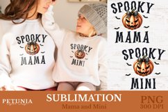 Coquette Halloween Mama and Mini PNG being used as Halloween Shirts by Mama and Mini Print
