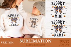 Coquette Halloween Mama and Mini PNG being used as Halloween Shirts by Mama and Mini Print