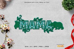 3D Layered Lasercut Mama with Mother Bear and Little Cub Product Image 1