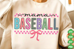 Baseball Mama SVG, Mama Baseball PNG, baseball SVG, Mama SVG Product Image 2