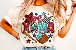 Preppy Baseball, Baseball Mama PNG, Baseball PNG, Game Day Product Image 2