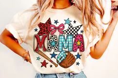 Preppy Baseball, Baseball Mama PNG, Baseball PNG, Game Day Product Image 2